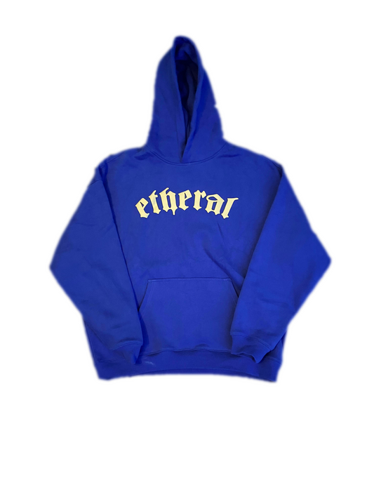 Blue Mist | Puff Lettering Hoodie